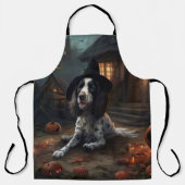 Engelse Springer Spaniel Pompoenen Halloween Griez Schort (Voorkant)