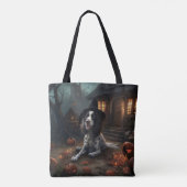 Engelse Springer Spaniel Pompoenen Halloween Griez Tote Bag (Achterkant)