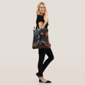 Engelse Springer Spaniel Pompoenen Halloween Griez Tote Bag (Op model)