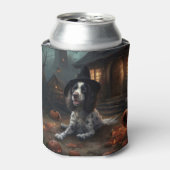 Engelse Springer Spaniel Pompoenen Halloween Scary Blikjeskoeler (Blikje Voorkant)