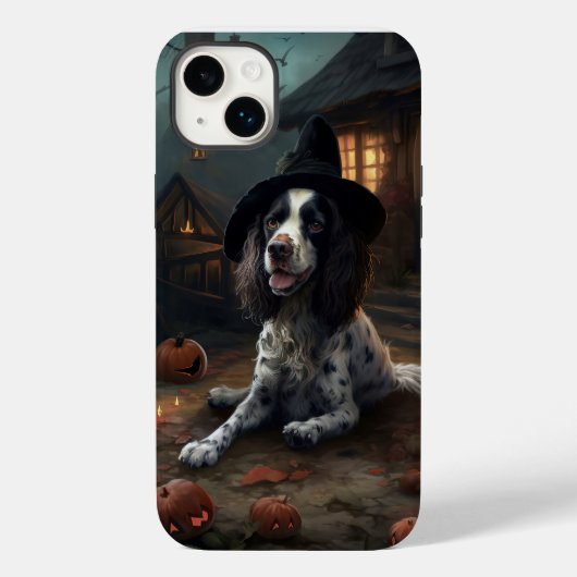 Engelse Springer Spaniel Pompoenen Halloween Scary Case-Mate iPhone Case (Achterkant)