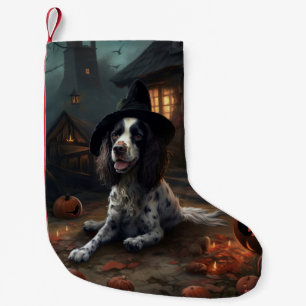 Engelse Springer Spaniel Pompoenen Halloween Scary Kleine Kerstsok