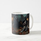 Engelse Springer Spaniel Pompoenen Halloween Scary Koffiemok (Voorkant rechts)