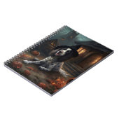 Engelse Springer Spaniel Pompoenen Halloween Scary Notitieboek (Linkerzijde)