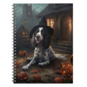 Engelse Springer Spaniel Pompoenen Halloween Scary Notitieboek (Voorkant)