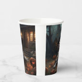 Engelse Springer Spaniel Pompoenen Halloween Scary Papieren Bekers (Links)