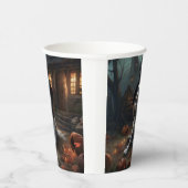 Engelse Springer Spaniel Pompoenen Halloween Scary Papieren Bekers (Rechts)