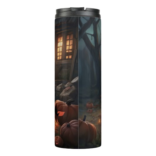 Engelse Springer Spaniel Pompoenen Halloween Scary Thermosbeker (Achterkant)