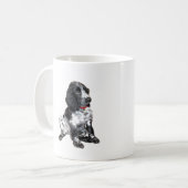Engelse Springer Spaniel Pup - zwart en wit Koffiemok (Voorkant links)
