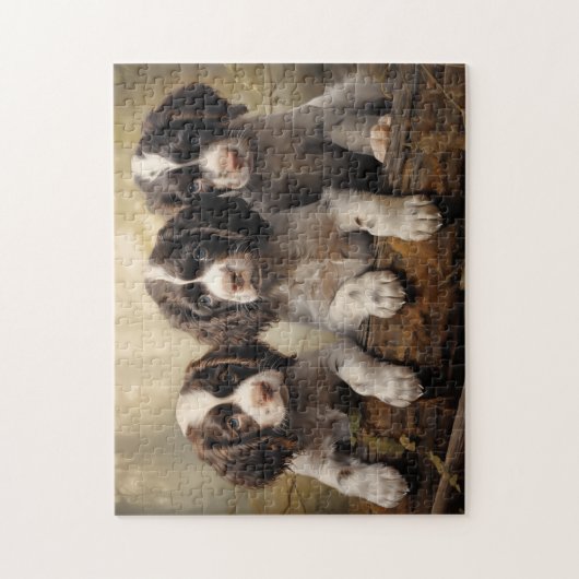 Engelse springer spaniel puppies legpuzzel (Verticaal)
