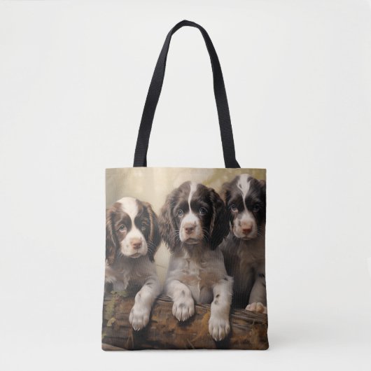 Engelse springer spaniel puppies tote bag (Voorkant)