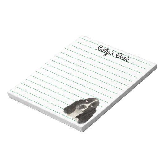 Engelse Springer Spaniel Puppy Notitieblok (Linkerzijde)