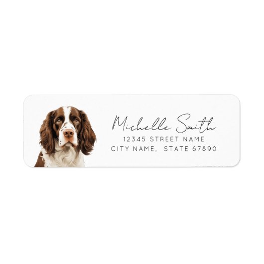 Engelse Springer Spaniel Retouradreslabels Etiket (Voorkant)