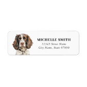 Engelse Springer Spaniel Retouradreslabels Etiket (Voorkant)