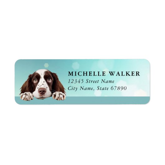 Engelse Springer Spaniel Retouradreslabels Etiket (Voorkant)