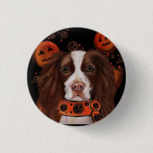 Engelse Springer Spaniel Ronde Button 3,2 Cm (Voorkant)