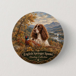 Engelse Springer Spaniel  Ronde Button 5,7 Cm