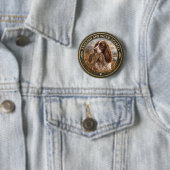 Engelse Springer Spaniel Ronde Button 5,7 Cm (In situ)