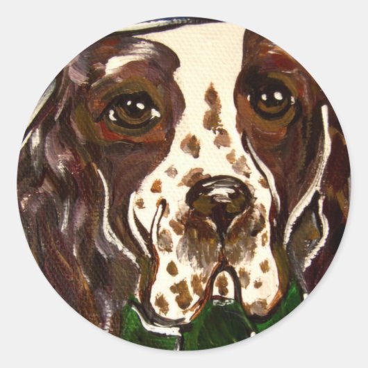 Engelse Springer Spaniel Ronde Sticker (Voorkant)