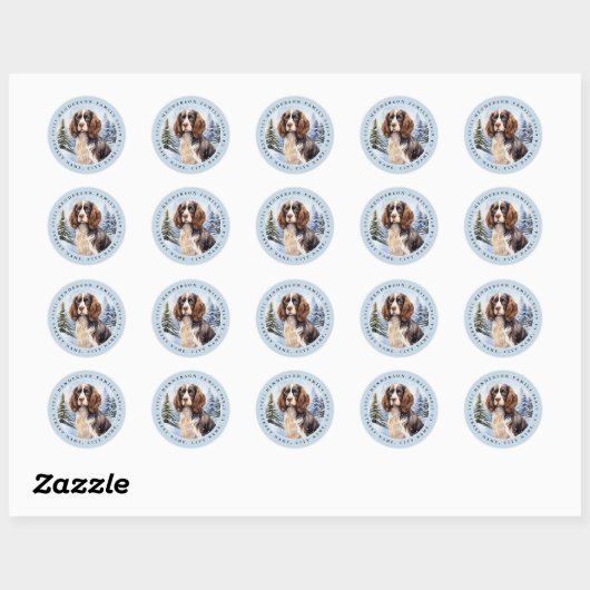 Engelse Springer Spaniel Ronde Stickers (Vel)