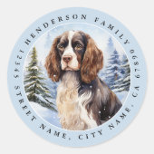 Engelse Springer Spaniel Ronde Stickers (Voorkant)
