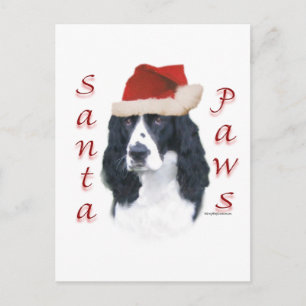 Engelse Springer Spaniel Santa Paws Feestdagenkaart