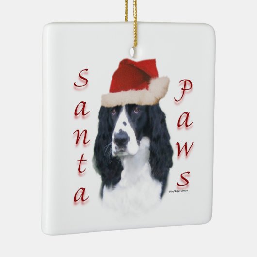 Engelse Springer Spaniel Santa Paws Keramisch Ornament (Rechts)