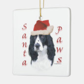 Engelse Springer Spaniel Santa Paws Keramisch Ornament (Links)