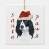 Engelse Springer Spaniel Santa Paws Keramisch Ornament (Achterkant)