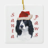 Engelse Springer Spaniel Santa Paws Keramisch Ornament (Voorkant)