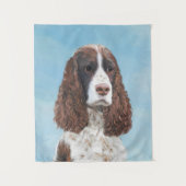 Engelse Springer Spaniel Schilderij Originele Hond Wandkleed (Voorkant)