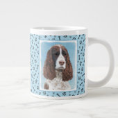 Engelse Springer Spaniel schildert Originele Dog A Grote Koffiekop (Rechts)