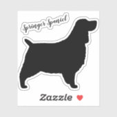 Engelse Springer Spaniel Silhouette Dog Sticker (Vel)