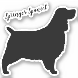 Engelse Springer Spaniel Silhouette Dog Sticker