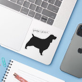 Engelse Springer Spaniel Silhouette Dog Sticker (Laptop met iPhone)