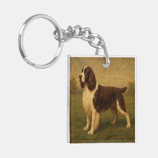 Engelse Springer Spaniel Sleutelhanger (Voorkant Links)