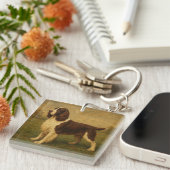 Engelse Springer Spaniel Sleutelhanger (Voorkant Rechts)
