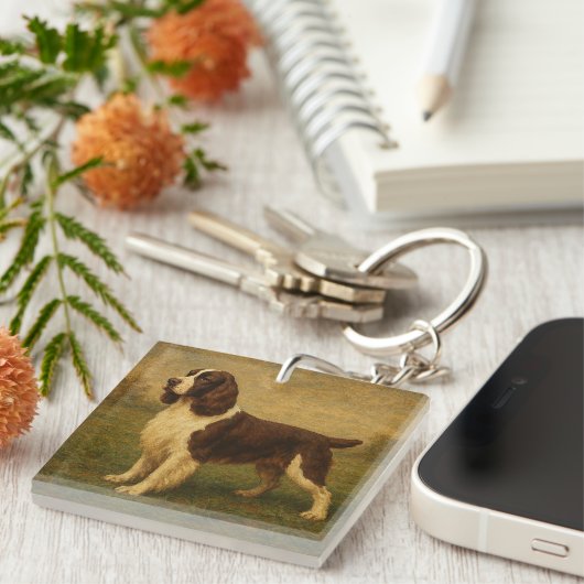 Engelse Springer Spaniel Sleutelhanger (Voorkant Rechts)