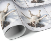 Engelse Springer Spaniel Sneeuwengel Cadeaupapier (Rol Hoek)
