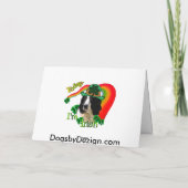 Engelse Springer Spaniel St Patricks Day Kaart (Achterkant)