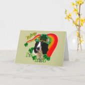 Engelse Springer Spaniel St Patricks Day Kaart (Gele Bloem)