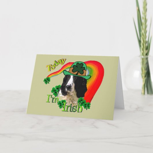 Engelse Springer Spaniel St Patricks Day Kaart (Voorkant)