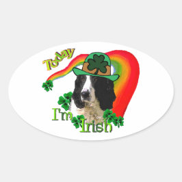 Engelse Springer Spaniel St. Pattys Ovale Sticker