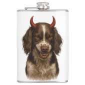 Engelse Springer Spaniel stoute Duivel Heupflesje Heupfles (Voorkant)
