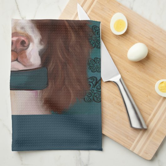 Engelse Springer Spaniel Theedoek (Quarter Fold)
