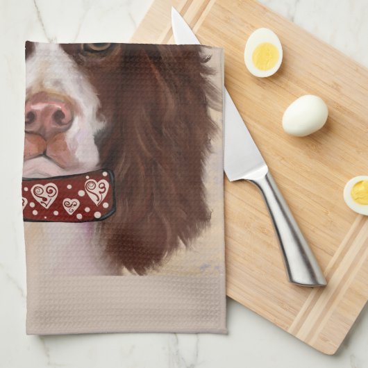 ENGELSE SPRINGER SPANIEL THEEDOEK (Quarter Fold)