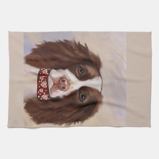 ENGELSE SPRINGER SPANIEL THEEDOEK (Horizontaal)