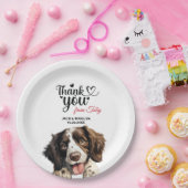 Engelse Springer Spaniel Trouw Dank Je Papieren Bordje (Feest)