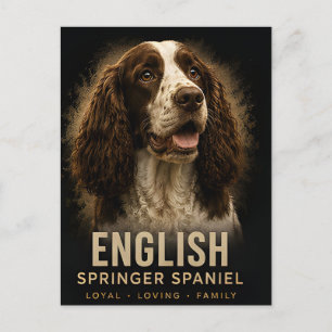 Engelse Springer Spaniel Trouw Liefdevolle GezinsH Briefkaart