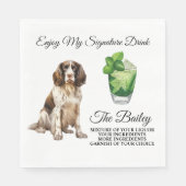 Engelse Springer Spaniel Trouw Signature Drank Servet (Voorkant)
